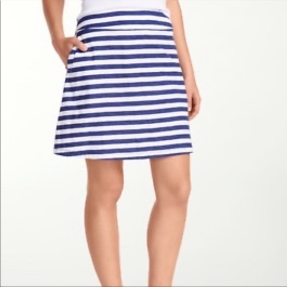 Tommy Bahama Sirena Navy/White Striped Skirt Sz M